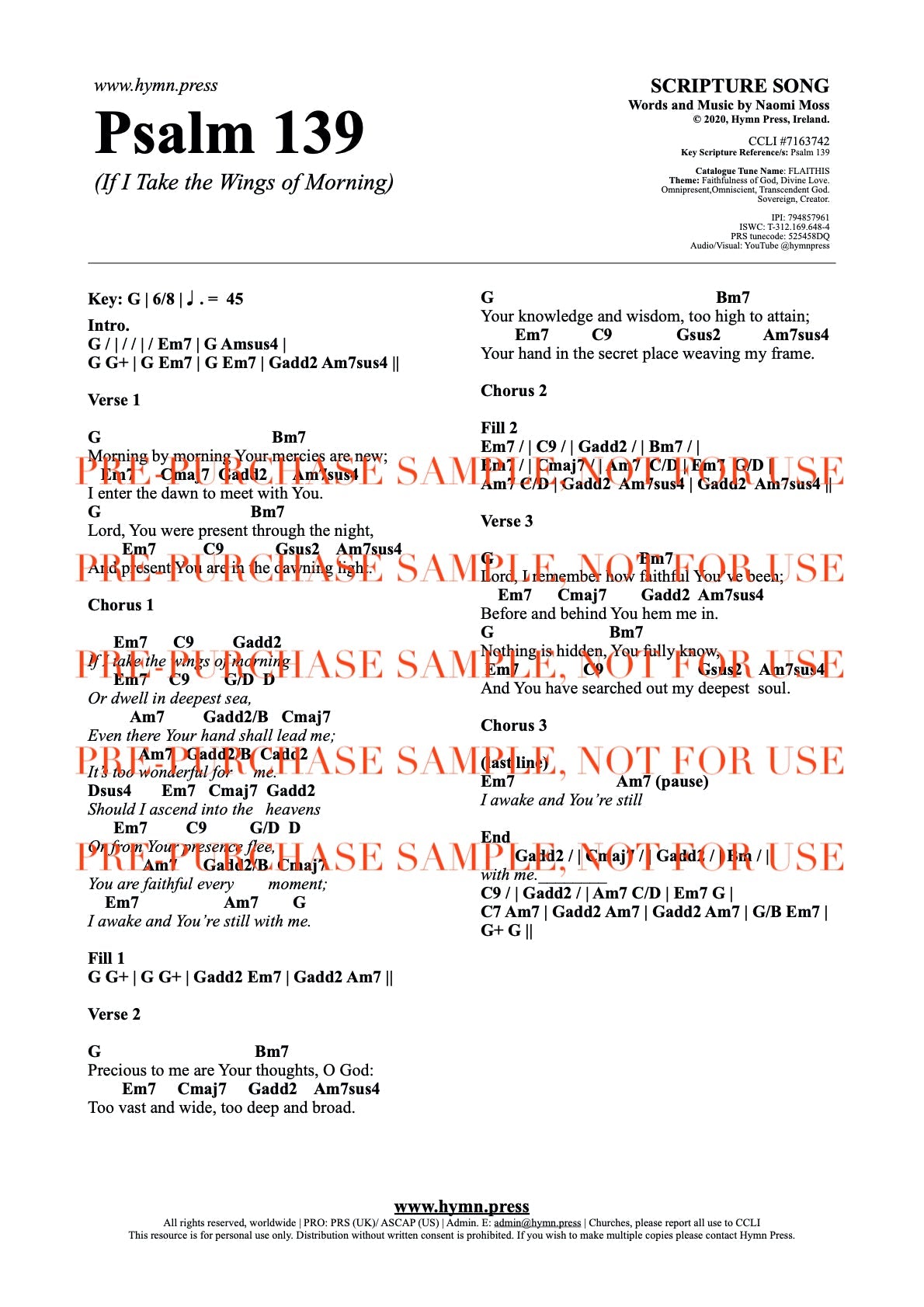 hymnpress sheetmusic naomimoss irish hymns songwriter hymnwriter