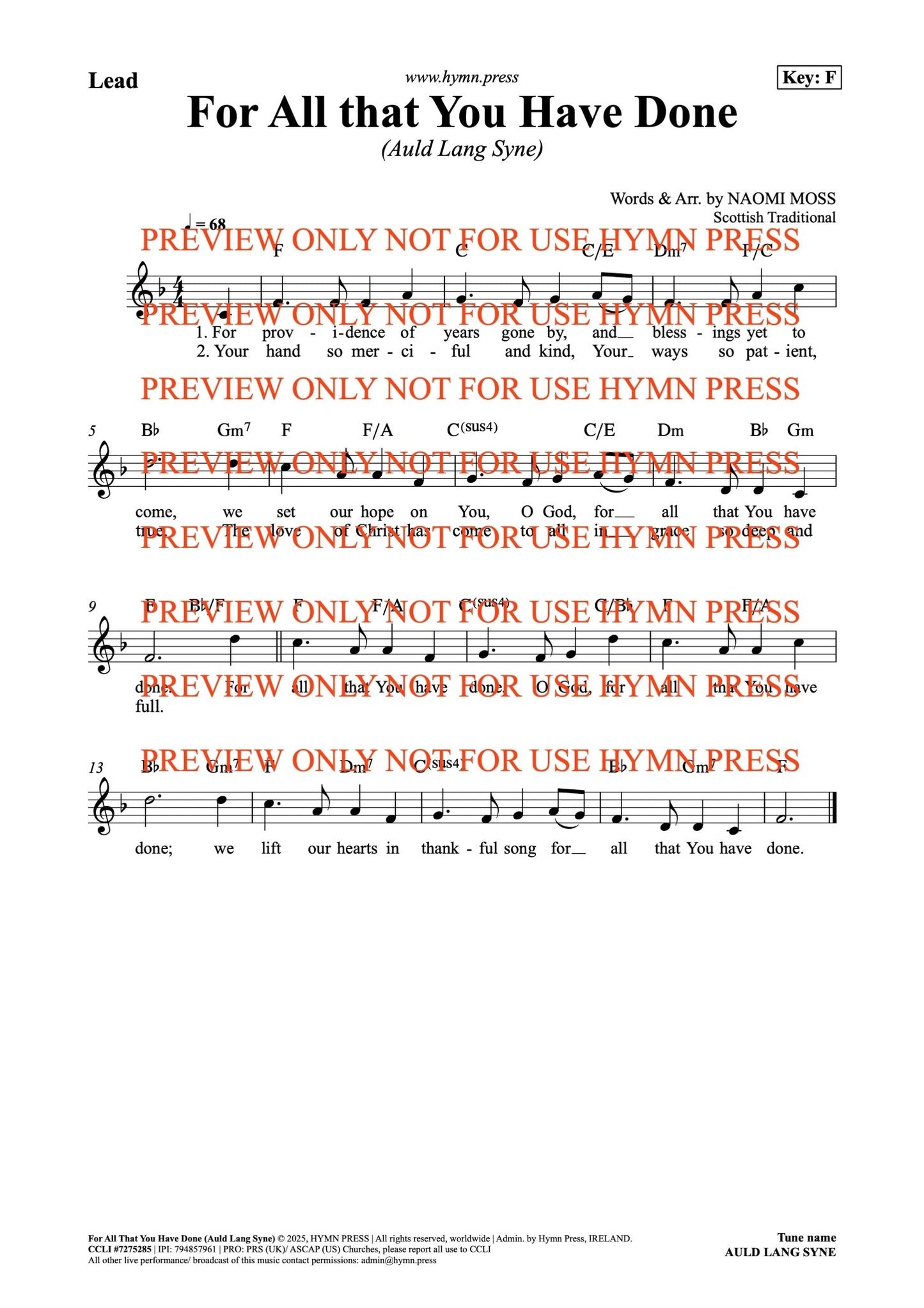 hymnpress sheetmusic naomimoss irish hymns songwriter hymnwriter