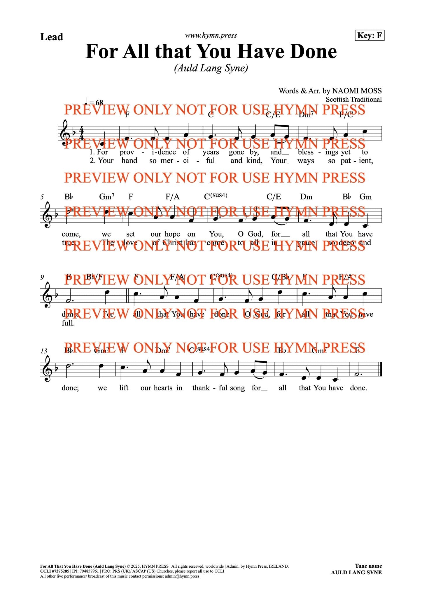 hymnpress sheetmusic naomimoss irish hymns songwriter hymnwriter