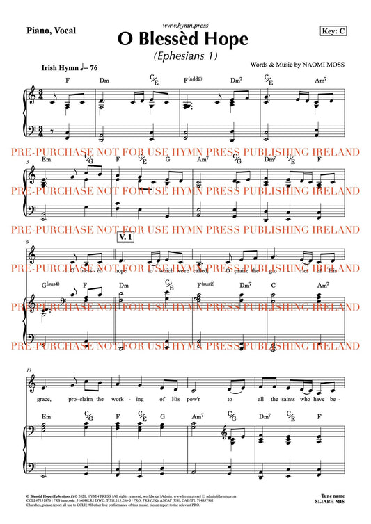 hymnpress sheetmusic naomimoss irish hymns songwriter hymnwriter