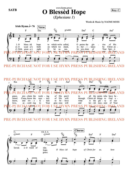 hymnpress sheetmusic naomimoss irish hymns songwriter hymnwriter