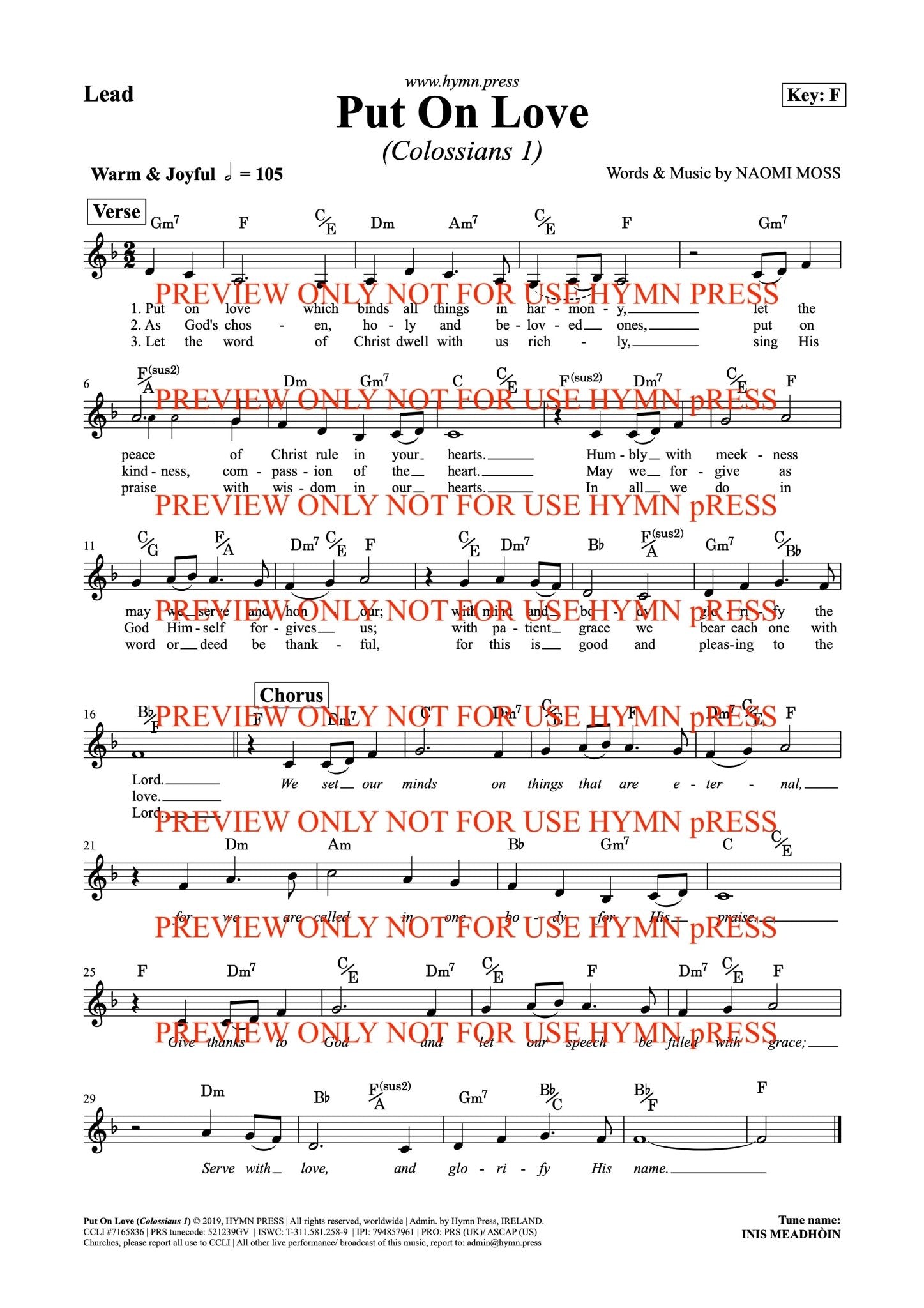 hymnpress sheetmusic naomimoss irish hymns songwriter hymnwriter