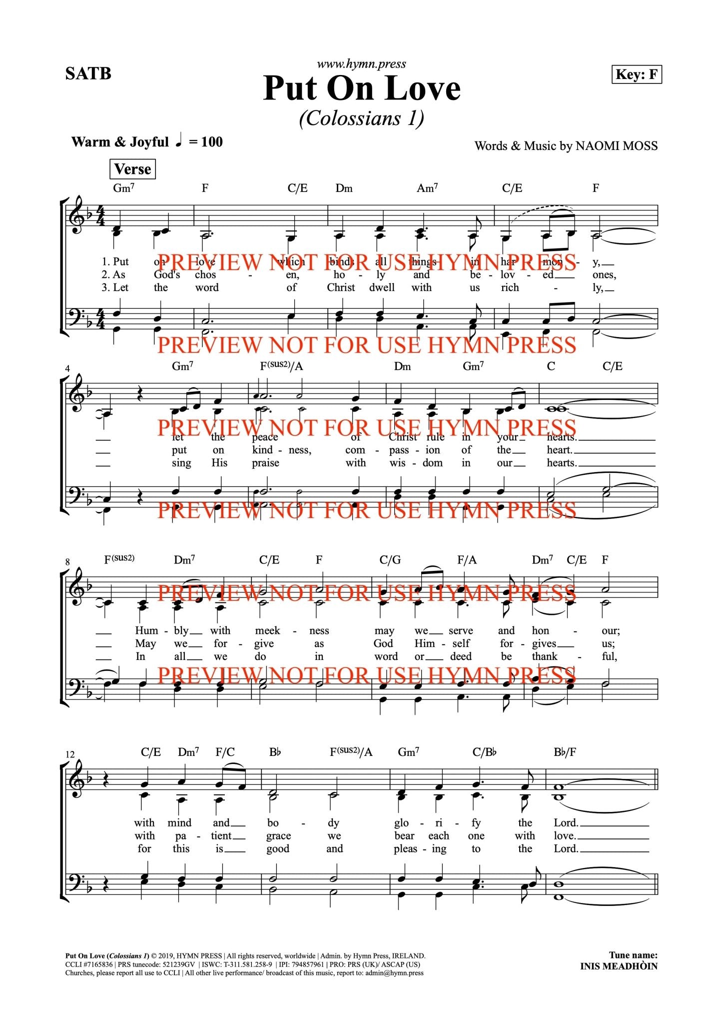 hymnpress sheetmusic naomimoss irish hymns songwriter hymnwriter