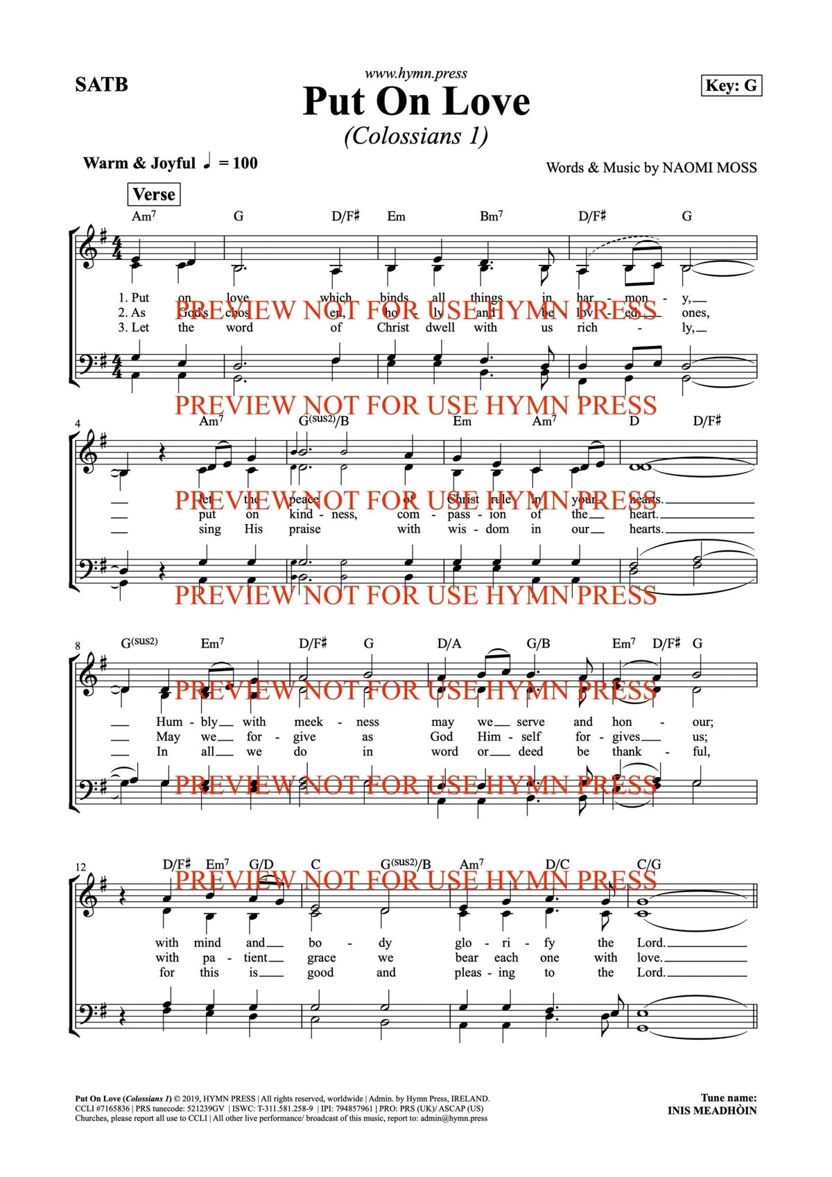 hymnpress sheetmusic naomimoss irish hymns songwriter hymnwriter