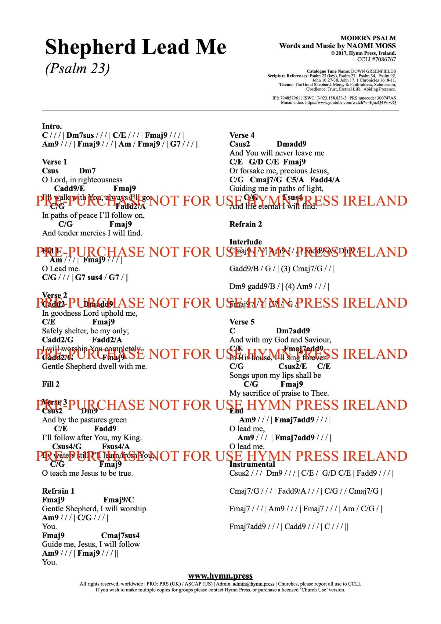hymnpress sheetmusic naomimoss irish hymns songwriter hymnwriter