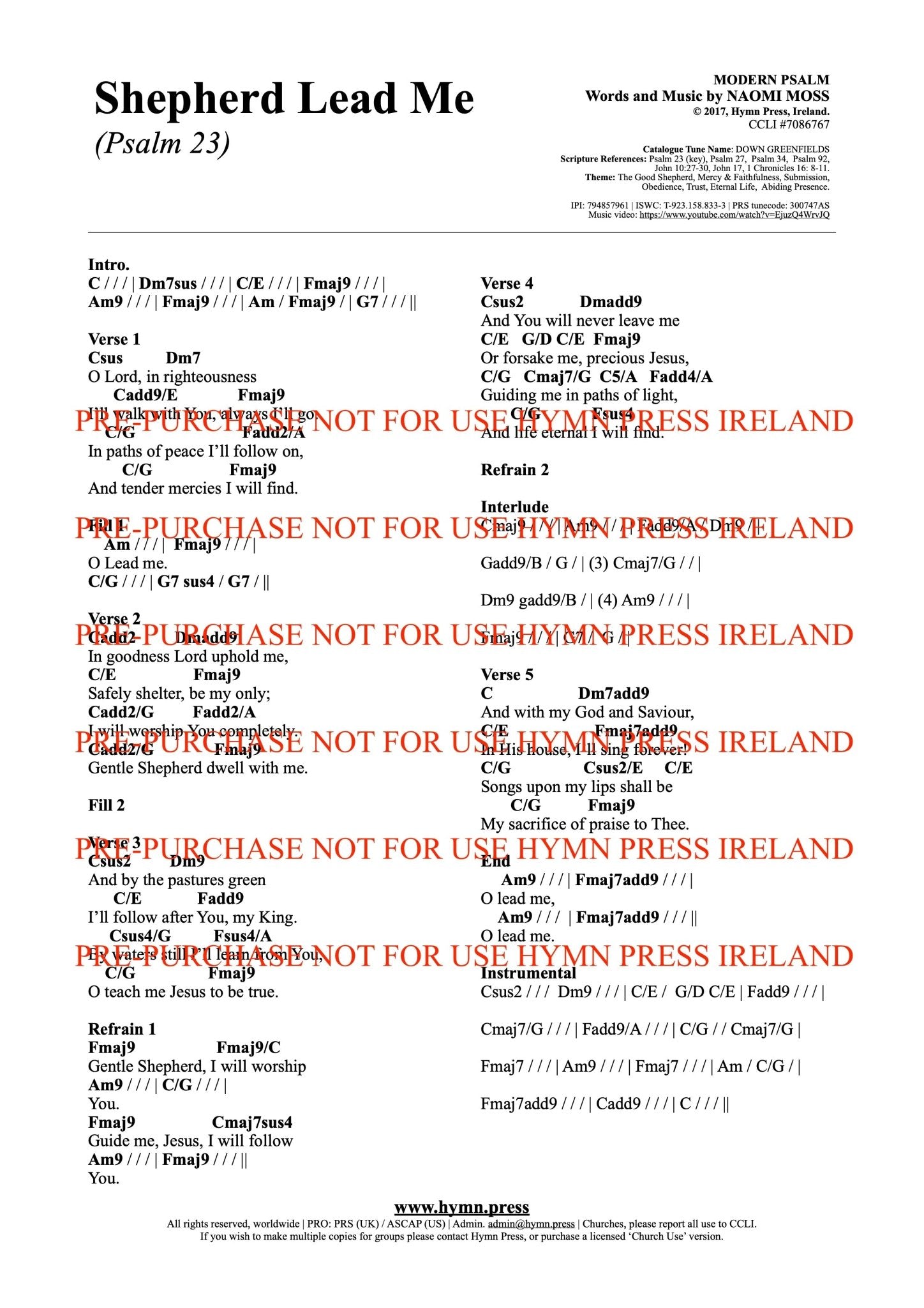 hymnpress sheetmusic naomimoss irish hymns songwriter hymnwriter